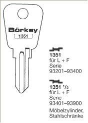 Afbeelding van Borkey 1351½ Cilindersleutel voor  L & F
