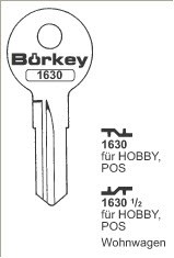 Afbeelding van Borkey 1630 Cilindersleutel voor WOHNWAGEN
