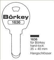 Afbeelding van Borkey 1636 Cilindersleutel voor VORHANGSCHL.