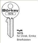 Afbeelding van Borkey 1676 Cilindersleutel voor EMKA BRIEFK.