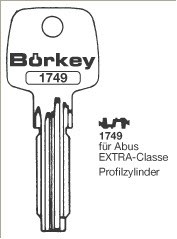 Afbeelding van Borkey 1749 Cilindersleutel voor ABUS
