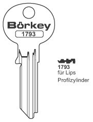 Afbeelding van Borkey 1793 Cilindersleutel voor LIPS