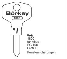 Afbeelding van Borkey 1800 Cilindersleutel voor ABUS FG 100