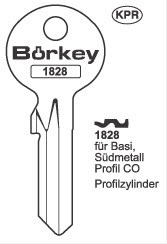Afbeelding van Borkey 1828 Cilindersleutel voor BASI PROF. CO