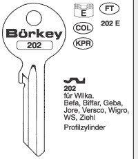 Afbeelding van Borkey 202 Cilindersleutel voor WILKA