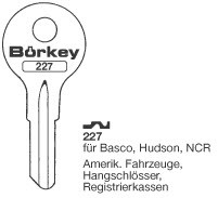 Afbeelding van Borkey 227 Cilindersleutel voor BASCO