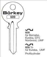 Afbeelding van Borkey 609½ Cilindersleutel voor UMF EUREKA