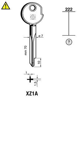Afbeelding van Silca Stersleutel ijzer XZ1A