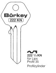 Afbeelding van Borkey 222½KN Cilindersleutel voor LIPS 35