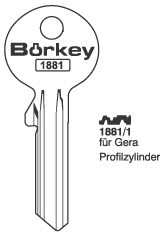 Afbeelding van Borkey 1881-1 Cilindersleutel voor GERA