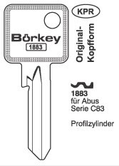 Afbeelding van Borkey 1883 Cilindersleutel voor ABUS