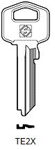 Afbeelding van Silca Cilindersleutel staal TE2X