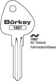 Afbeelding van Borkey 1897 Cilindersleutel voor TRELOCK