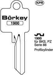 Afbeelding van Borkey 1900 Cilindersleutel voor BKS