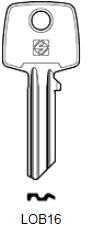 Afbeelding van Silca Cilindersleutel brass LOB16