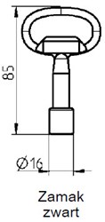 Afbeelding van EMKA sleutel driekant 10 (85mm) - 1004-24