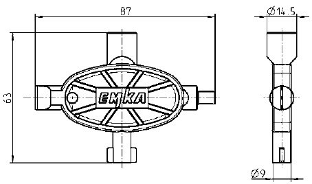 Afbeelding van EMKA sleutel Multi VK6-VK8-HS5MM-SLEUF - 1004-48