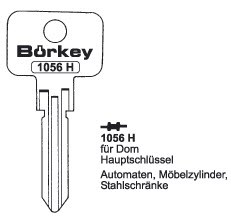 Afbeelding van Borkey 1056H Cilindersleutel voor DOM