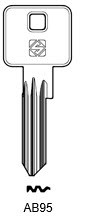 Afbeelding van Silca Cilindersleutel staal AB95 (E20)