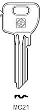 Afbeelding van Silca Cilindersleutel staal MC21