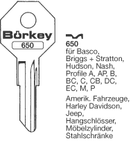 Afbeelding van Borkey 650 Cilindersleutel voor BASCO