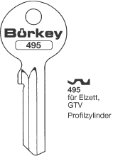 Afbeelding van Borkey 495 Cilindersleutel voor ELZETT