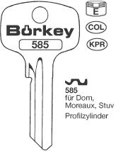 Afbeelding van Borkey 585 Cilindersleutel voor DOM