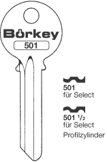 Afbeelding van Borkey 501 Cilindersleutel voor SELECT