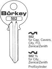 Afbeelding van Borkey 502½ Cilindersleutel voor ZENITH, CITY