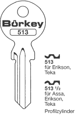 Afbeelding van Borkey 513 Cilindersleutel voor L.M. ERIKSON