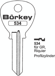 Afbeelding van Borkey 534½ Cilindersleutel voor RIQUIER GR