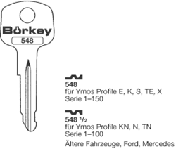 Afbeelding van Borkey 548½ Cilindersleutel voor YMOS N