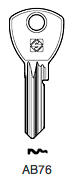 Afbeelding van Silca Cilindersleutel staal AB76