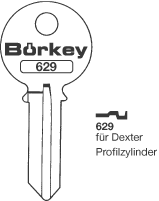 Afbeelding van Borkey 629 Cilindersleutel voor DEXTER