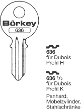 Afbeelding van Borkey 636 Cilindersleutel voor DUBOIS H