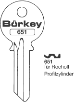 Afbeelding van Borkey 651 Cilindersleutel voor ROCHOLL