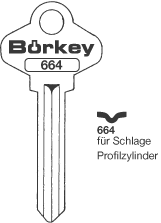 Afbeelding van Borkey 664 Cilindersleutel voor SCHLAGE