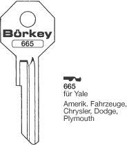 Afbeelding van Borkey 665 Cilindersleutel voor YALE