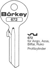 Afbeelding van Borkey 672 Cilindersleutel voor RUKO