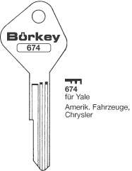 Afbeelding van Borkey 674 Cilindersleutel voor YALE