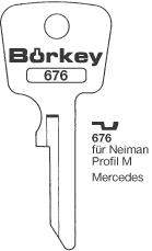 Afbeelding van Borkey 676 Cilindersleutel voor NEIM. M MERC
