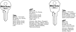 Afbeelding van Borkey 683½L Cilindersleutel voor RONIS C4