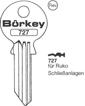 Afbeelding van Borkey 727 Cilindersleutel voor RUKO