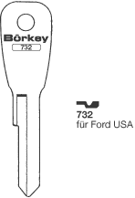 Afbeelding van Borkey 732 Cilindersleutel voor FORD USA