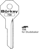 Afbeelding van Borkey 758 Cilindersleutel voor STUDEBAKER