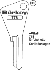 Afbeelding van Borkey 778 Cilindersleutel voor VACHETTE
