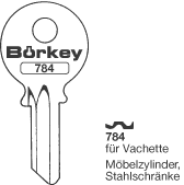 Afbeelding van Borkey 784 Cilindersleutel voor VACHETTE