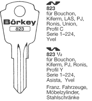 Afbeelding van Borkey 823½ Cilindersleutel voor KIEFERM