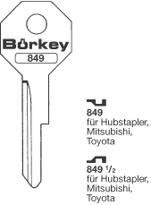 Afbeelding van Borkey 849½ Cilindersleutel voor TOYOTA