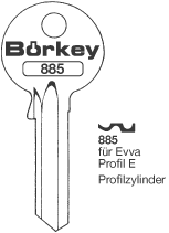 Afbeelding van Borkey 885 Cilindersleutel voor EVVA E